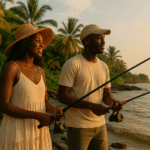 Image d'un couple qui pêche